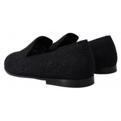 Mocassini con pantofole jacquard floreali neri - EU39/US6