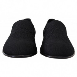 Mocassini con pantofole jacquard floreali neri - EU40.5/US7.5