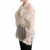 Top camicetta a maniche lunghe con colletto Ascot bianco - IT38 - S