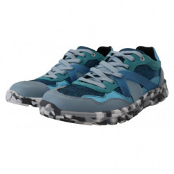 Sneakers basse sportive in pelle blu grigio - EU40/US7