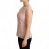 Camicetta senza maniche in pizzo floreale rosa - IT40-S