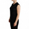 Canotta ritagliata in seta di cashmere nera - IT40-S