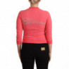 Maglione decorato con zip rosa con maniche a 3/4 - IT40-S