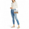 Borsa Tote Jitney Off-White in Paglia e Pelle - WOMEN