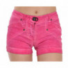 Mini shorts in denim di cotone rosa a vita media - IT38-XS