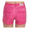 Mini shorts in denim di cotone rosa a vita media - IT38-XS