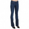 Jeans blu pantaloni denim vita bassa taglio stivale - IT46-XL