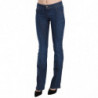 Jeans blu pantaloni denim vita bassa taglio stivale - IT46-XL