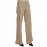 Pantaloni svasati a vita media in cotone beige - IT46-XL