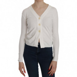 Maglione cardigan corto a...