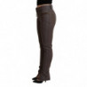 Jeans skinny in denim elasticizzato in cotone marrone - IT38-XS