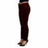 Pantaloni skinny in velluto rosso bordeaux - IT36 - XS