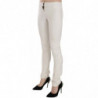 Pantaloni eleganti skinny bianchi a vita media - IT42-M