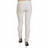 Pantaloni eleganti skinny bianchi a vita media - IT42-M