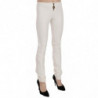 Pantaloni eleganti skinny bianchi a vita media - IT42-M