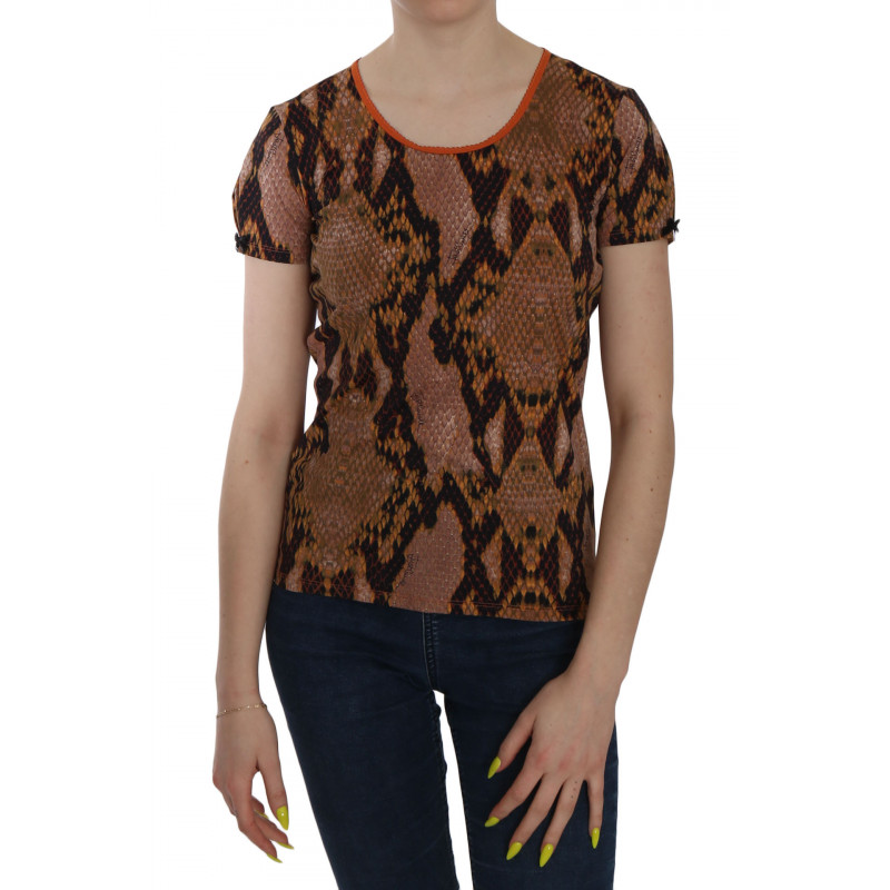 T-shirt a maniche corte con stampa pelle di serpente - IT44 - M