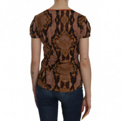 T-shirt a maniche corte con stampa pelle di serpente - IT44 - M