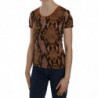 T-shirt a maniche corte con stampa pelle di serpente - IT44 - M