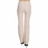 Pantaloni eleganti svasati in misto seta bianco a vita alta - IT36-XXS
