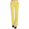 Pantaloni dritti a vita media in velluto a coste giallo - IT46-XL
