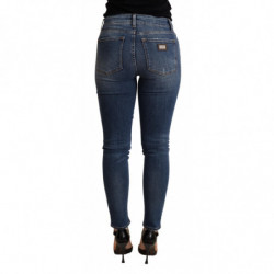 Pantaloni jeans skinny in cotone elasticizzato blu - IT36 - XS