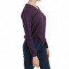 Top pullover a maniche lunghe con scollo a V viola - XXL