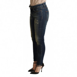 Jeans skinny in cotone elasticizzato blu scuro - IT40-S