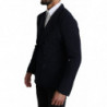 Blazer cappotto doppiopetto punteggiato blu scuro - IT44 - XS