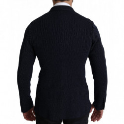 Blazer cappotto doppiopetto punteggiato blu scuro - IT44 - XS