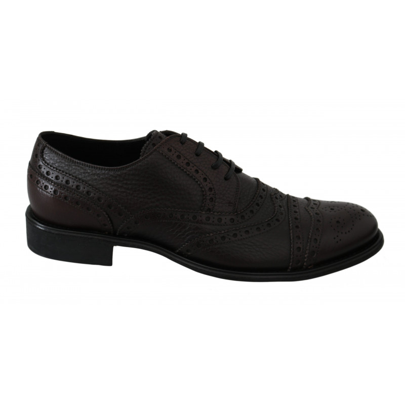 Scarpe eleganti derby brogue in pelle marrone - EU39/US6