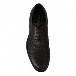 Scarpe eleganti derby brogue in pelle marrone - EU39/US6