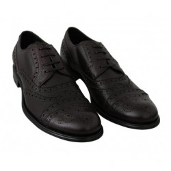 Scarpe eleganti derby brogue in pelle marrone - EU39/US6