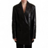 Giacca in pelle nera doppiopetto - IT40-S