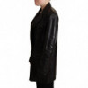 Giacca in pelle nera doppiopetto - IT40-S
