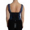 Top in cotone con camicetta bustier senza maniche blu - IT36 - XS