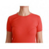 Top in cotone T-shirt girocollo a maniche corte rossa - IT40-S