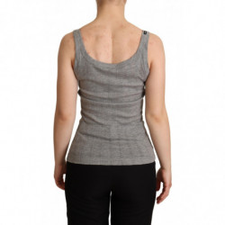 T-shirt Canotta Canotta in Cotone Modal di Colore Grigio - IT46-XL