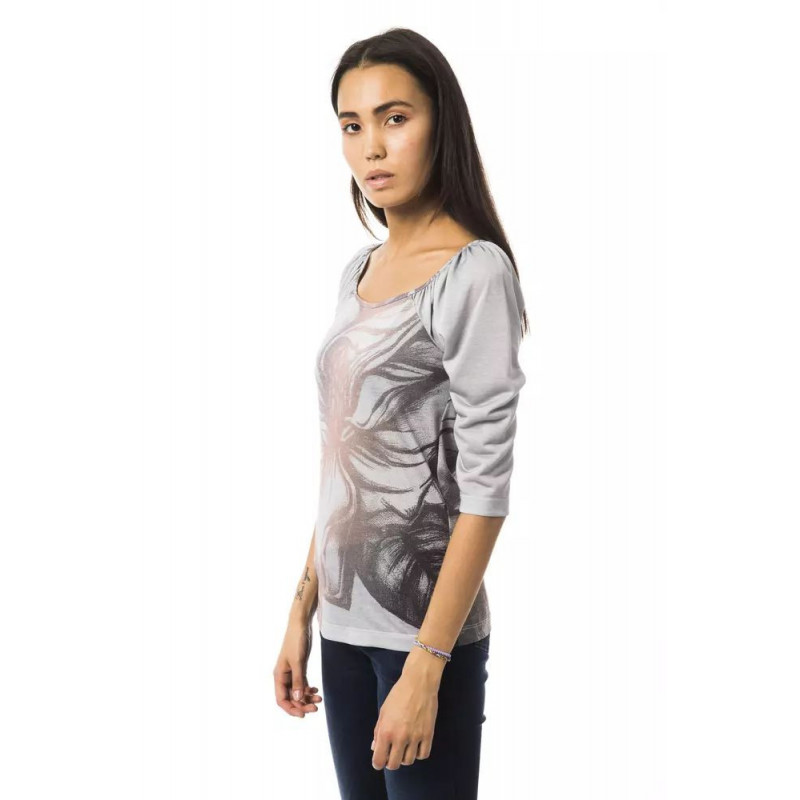Top e T-shirt in viscosa grigia - S