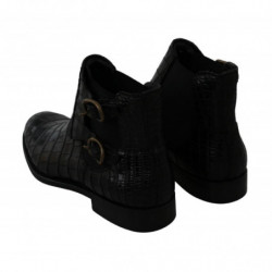 Scarpe derby in pelle di coccodrillo nere - EU39/US6
