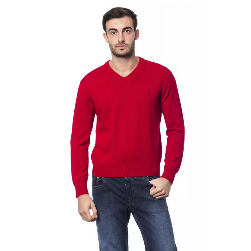 Maglione in lana merino rossa - L