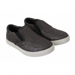 Mocassini da uomo Caiman piatti in pelle grigia - EU39/US6