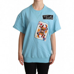 T-shirt blu con maglione...