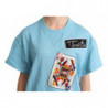 T-shirt blu con maglione con carta Regina di cuori - IT38-XS