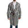Cappotto nero, camicia da notte, vestaglia di cotone bianco - IT46 - S