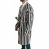 Cappotto nero, camicia da notte, vestaglia di cotone bianco - IT46 - S