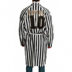 Cappotto nero, camicia da notte, vestaglia di cotone bianco - IT46 - S