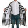 Cappotto nero, camicia da notte, vestaglia di cotone bianco - IT46 - S
