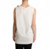T-shirt decorata con stampa floreale di cane bianco - IT38-XS