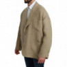 Cappotto giacca beige Cappotto blazer in iuta 100%. - IT48 - L