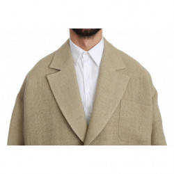 Cappotto giacca beige Cappotto blazer in iuta 100%. - IT48 - L